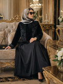 کت و سارافون گلامور مدل آسنا با کت مخمل سوزندوزی