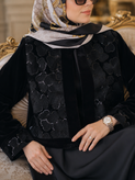 کت و سارافون گلامور مدل آسنا با کت مخمل سوزندوزی